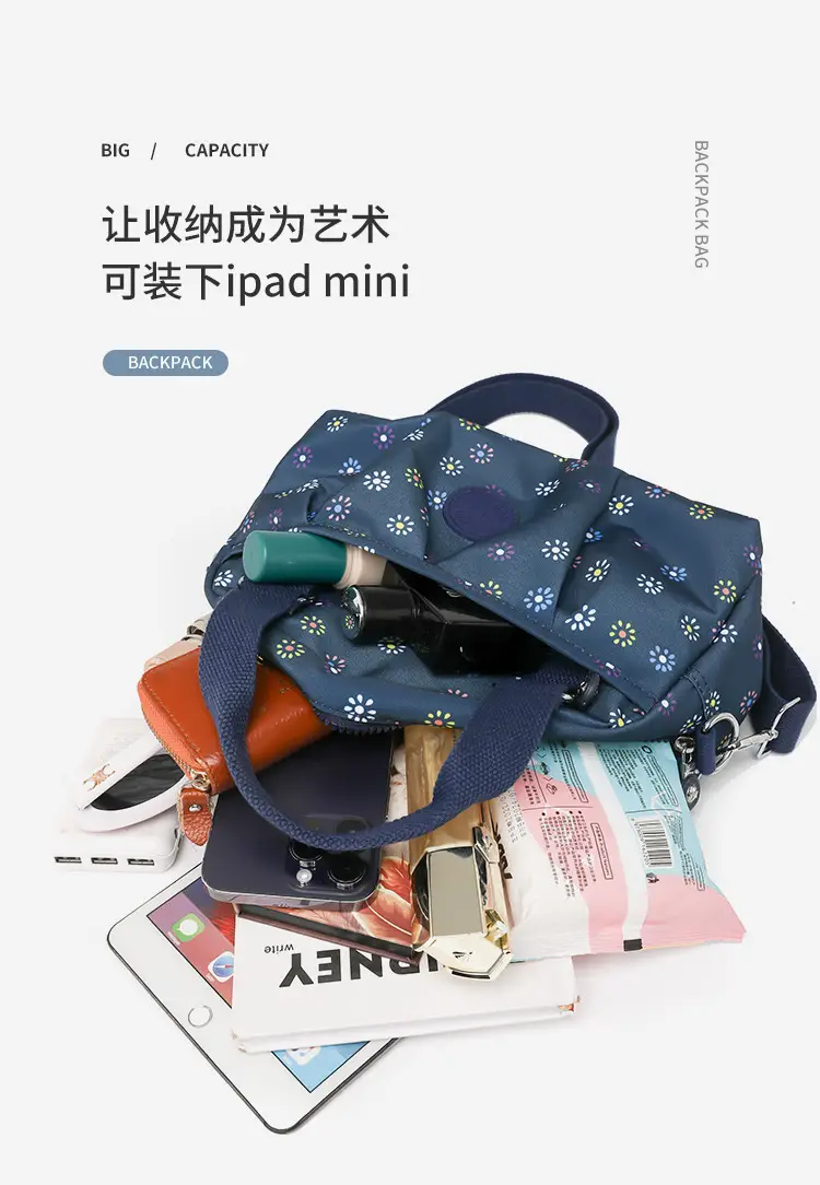 Printed Floral Crossbody Bag for Women Blue — feature 12