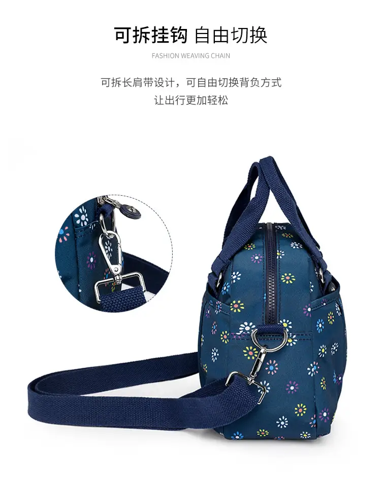 Printed Floral Crossbody Bag for Women Blue — feature 8