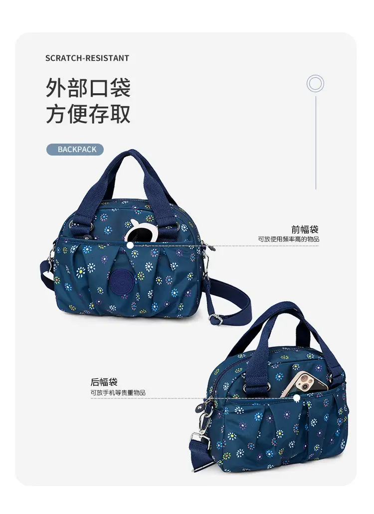 Printed Floral Crossbody Bag for Women Blue — feature 9