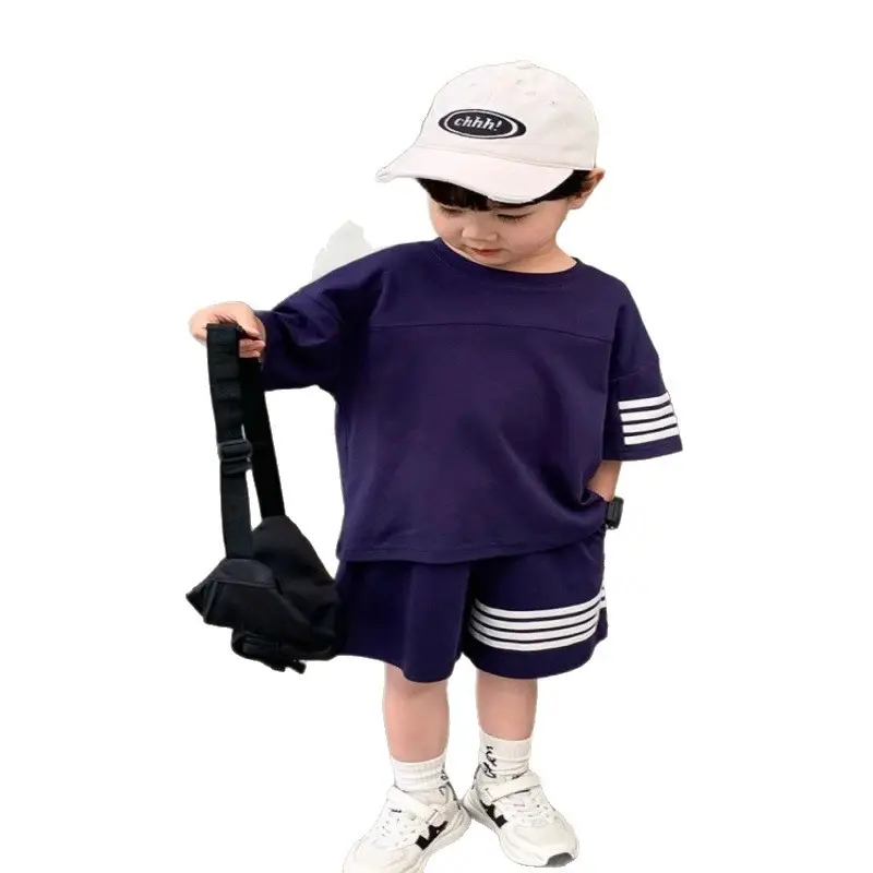 Pink Korean Style Kids Shorts Set Summer Casual Two-Piece - Image 9