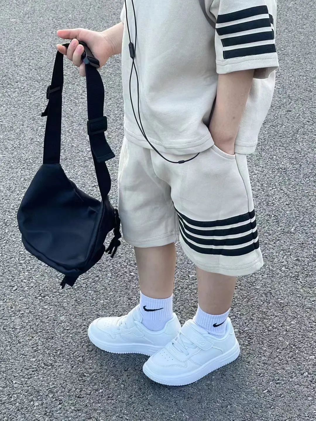 Pink Korean Style Kids Shorts Set Summer Casual Two-Piece — feature 11