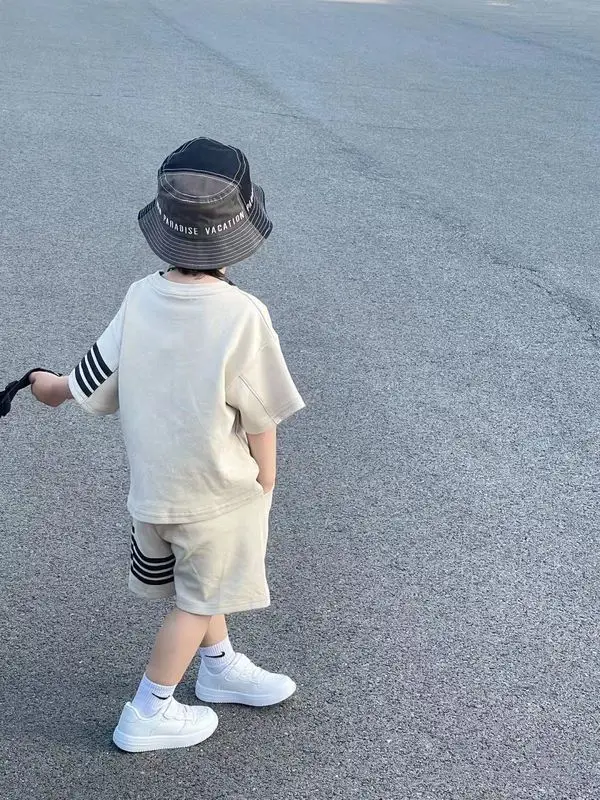 Pink Korean Style Kids Shorts Set Summer Casual Two-Piece — feature 8