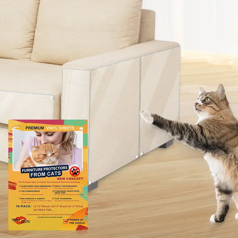 Furniture Sofa Protector Anti-Cat Scratch Pvc Transparent Removable Adhesive Matte Cat-Resistant Toy Wholesale
