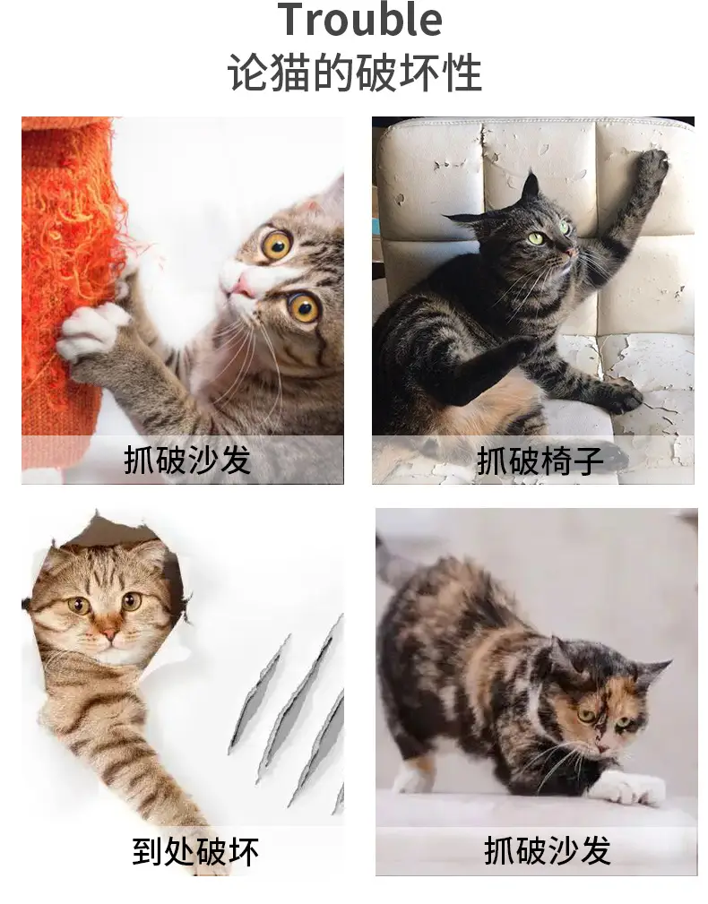 Furniture Sofa Protector Anti-Cat Scratch Pvc Transparent Removable Adhesive Matte Cat-Resistant Toy Wholesale — feature 5