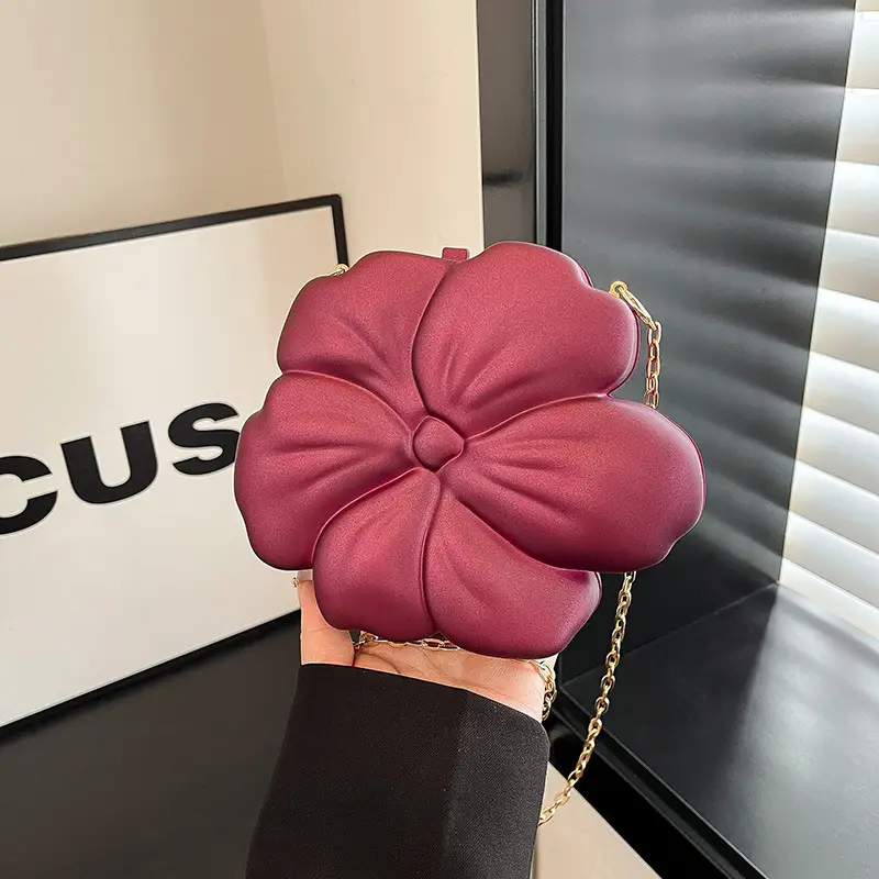 Matte Flower Shoulder Bag for Women - Image 11