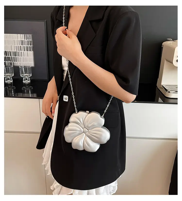 Matte Flower Shoulder Bag for Women — feature 2