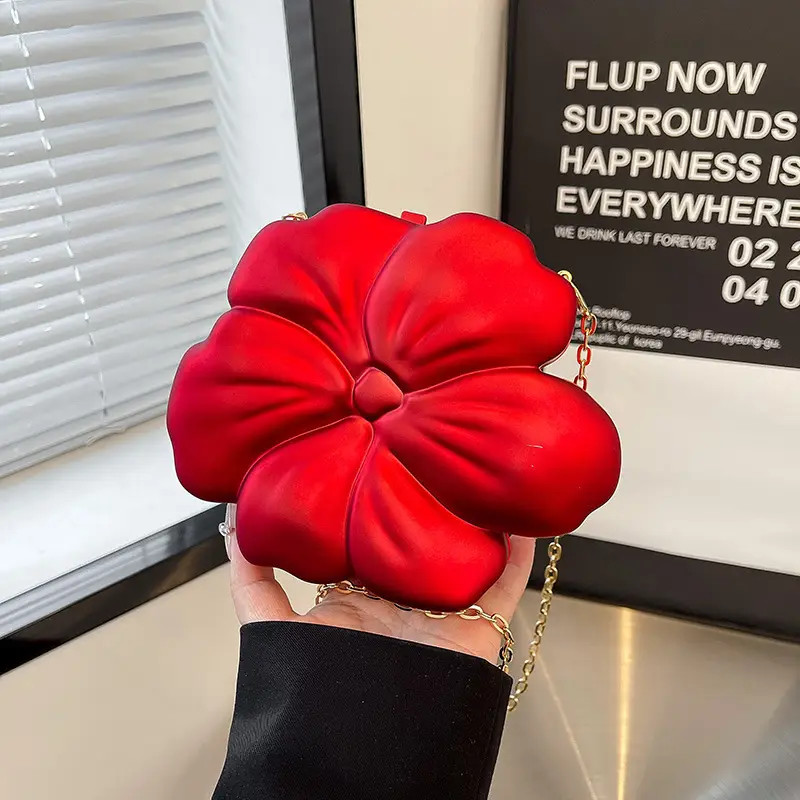 Matte Flower Shoulder Bag for Women - Image 5