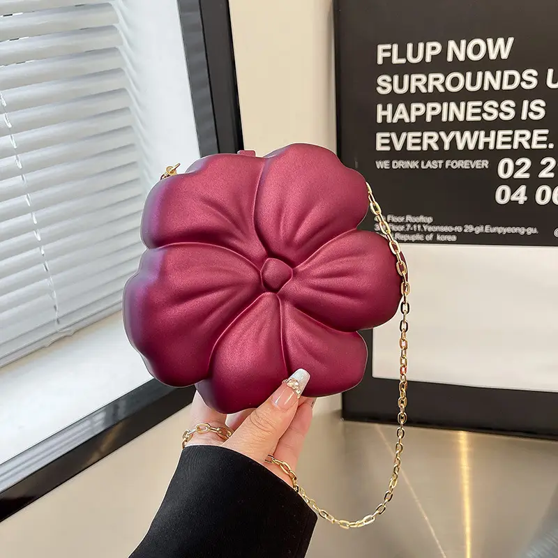 Matte Flower Shoulder Bag for Women - Image 6