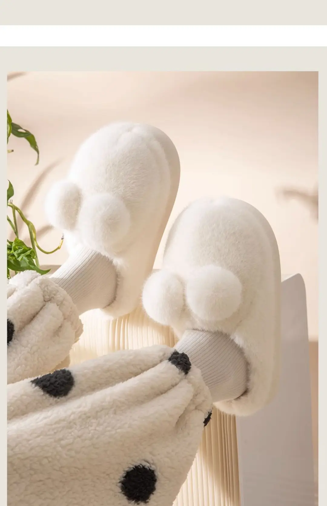 Cotton Slippers for Women in Winter, Cute Thick-Soled Warm Non-Slip Plush Indoor Home Confinement Shoes, Winter Slippers for Women — feature 17