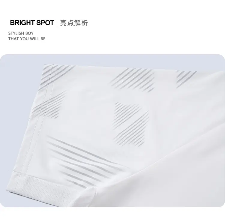 Kids White T-Shirt Short Sleeve Summer Cool Quick Drying — feature 4
