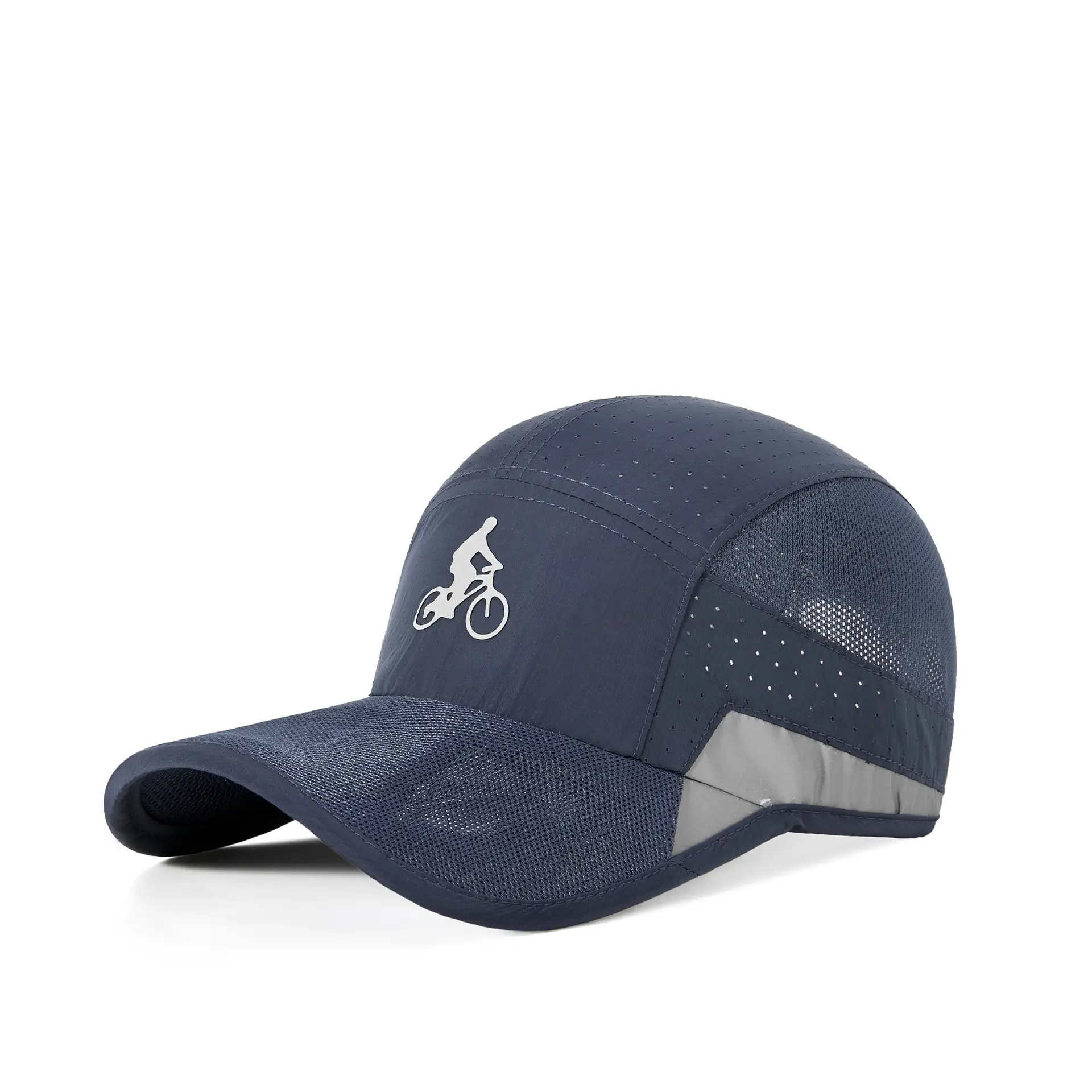 Men Beige Reflective Baseball Cap Quick-Drying - Image 2