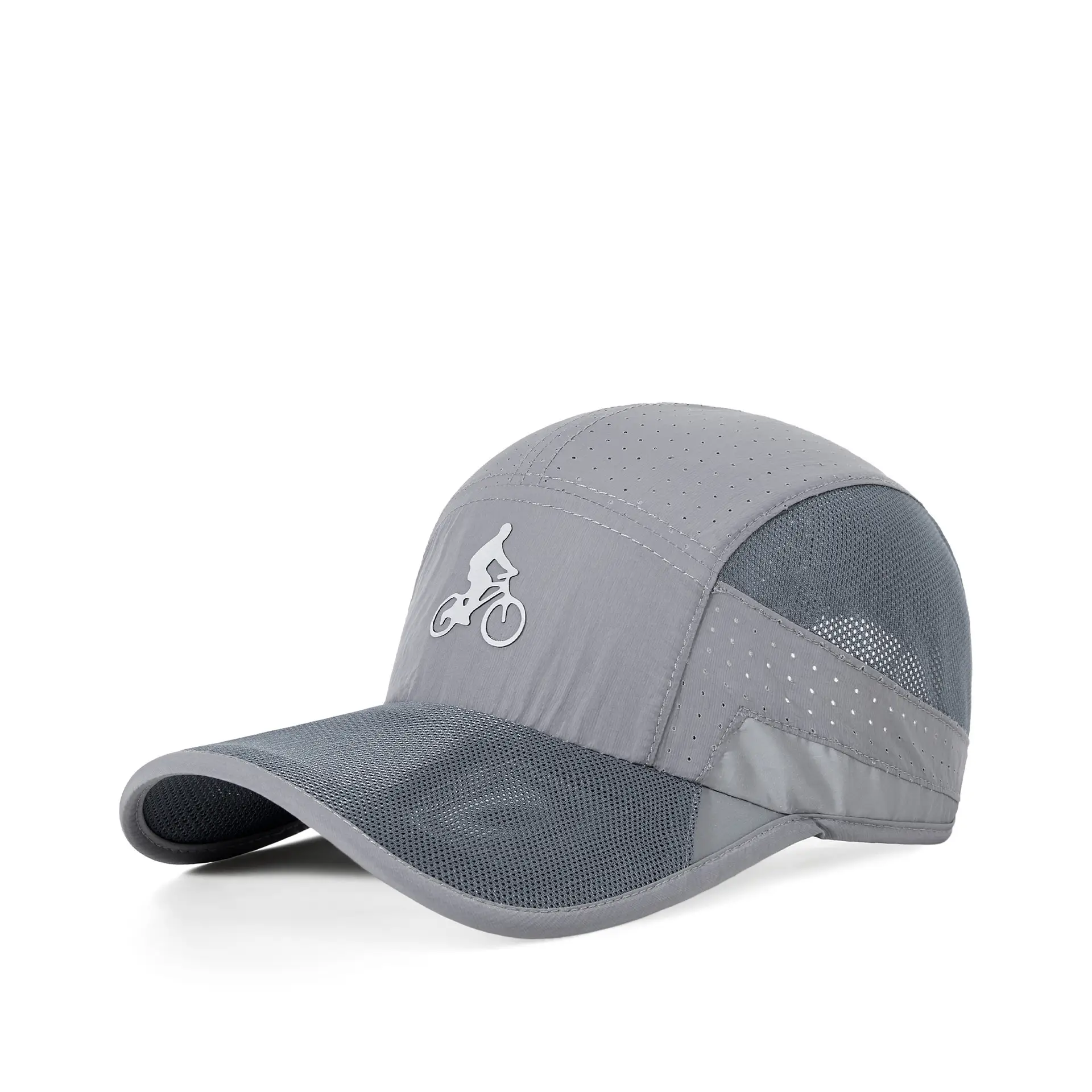 Men Beige Reflective Baseball Cap Quick-Drying - Image 3