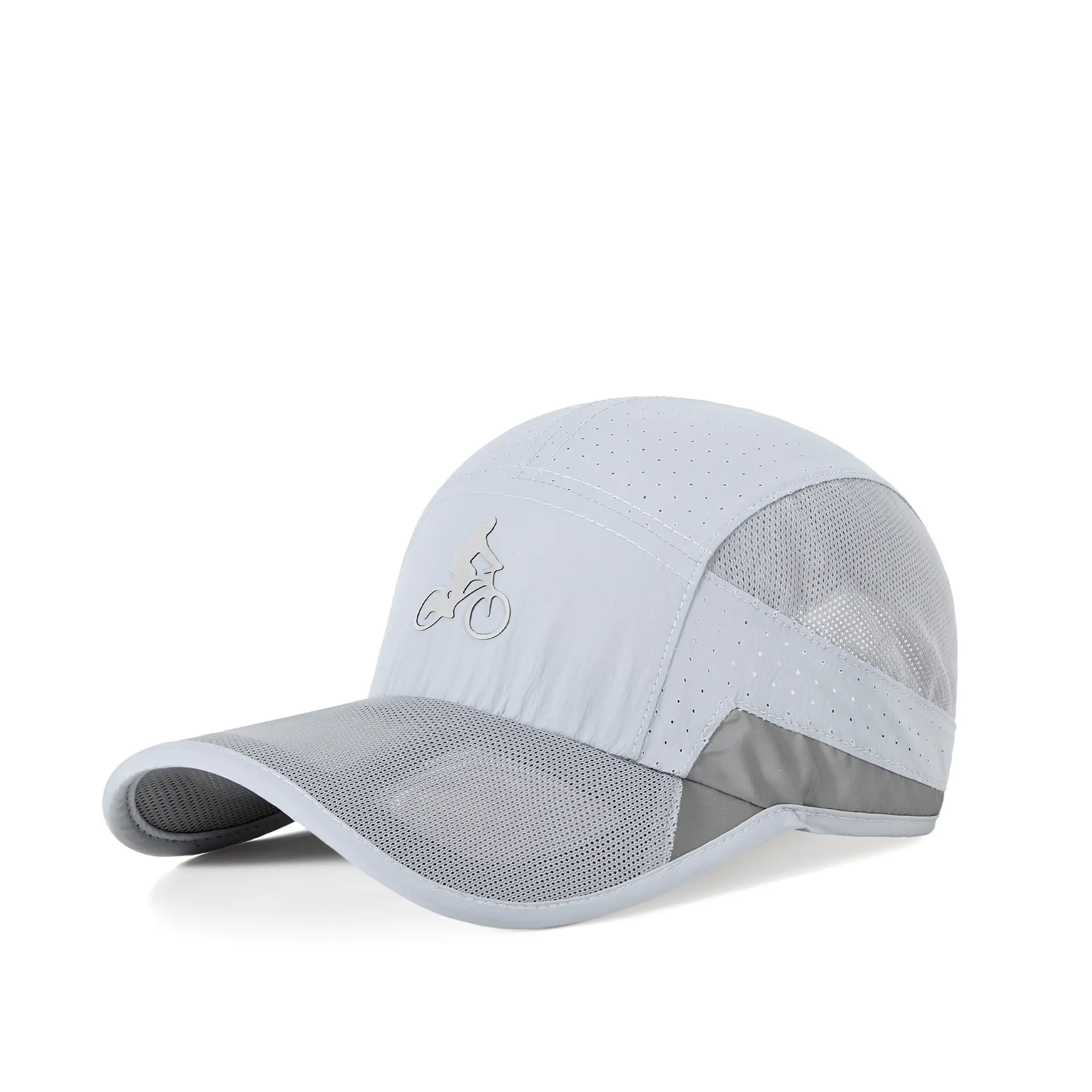 Men Beige Reflective Baseball Cap Quick-Drying - Image 5