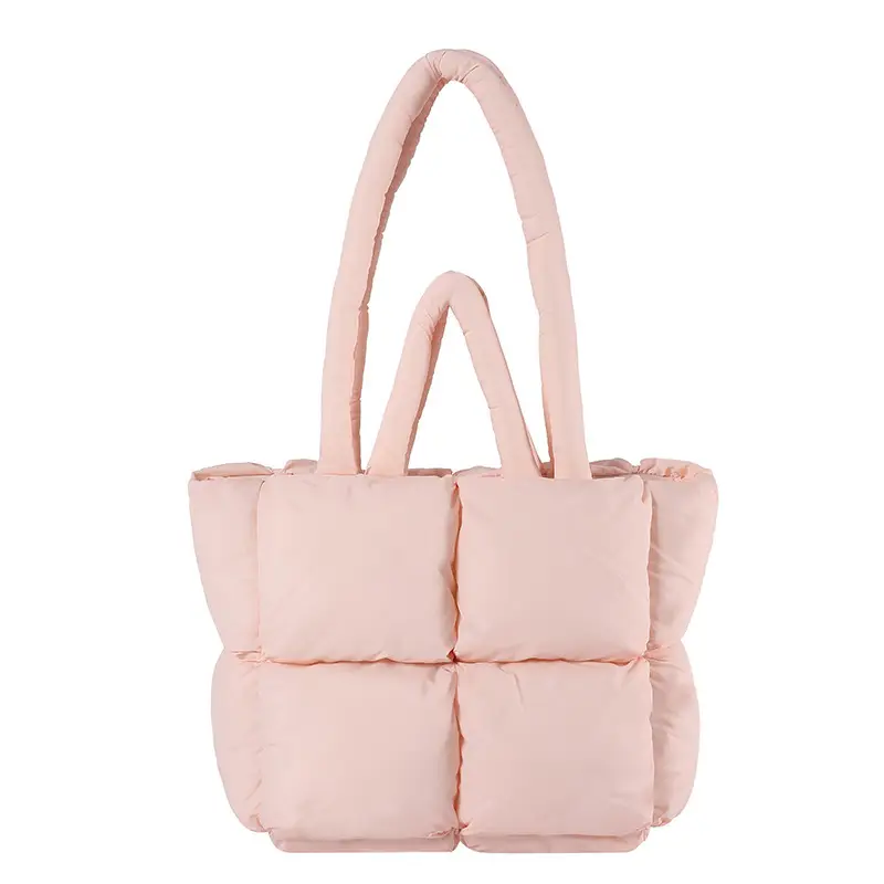 Beige Puffy Women's Large Tote Bag Luggage - Image 13