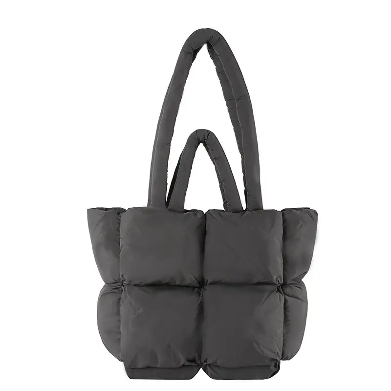 Beige Puffy Women's Large Tote Bag Luggage - Image 7
