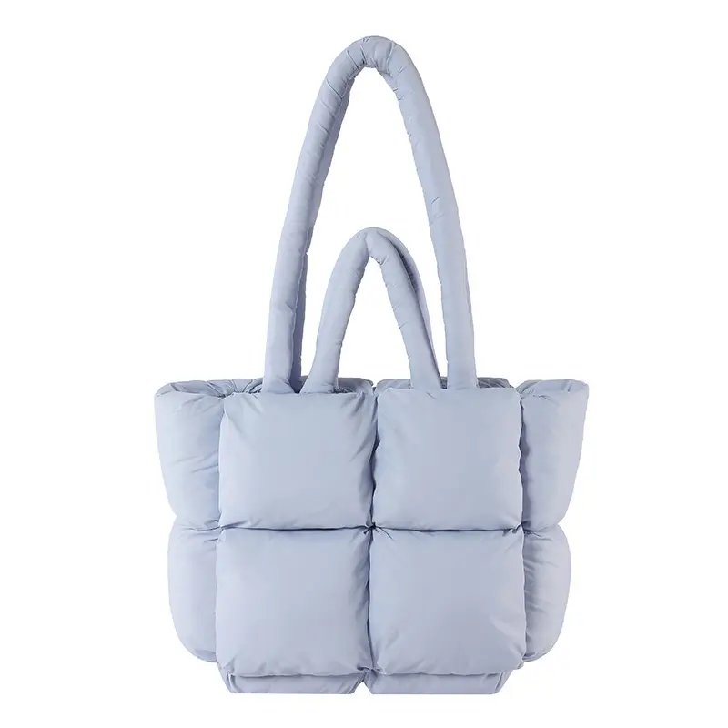 Beige Puffy Women's Large Tote Bag Luggage - Image 8