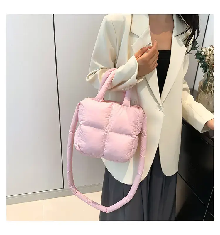 Korean Style Square Cotton Filled Crossbody Bag for Women — feature 20
