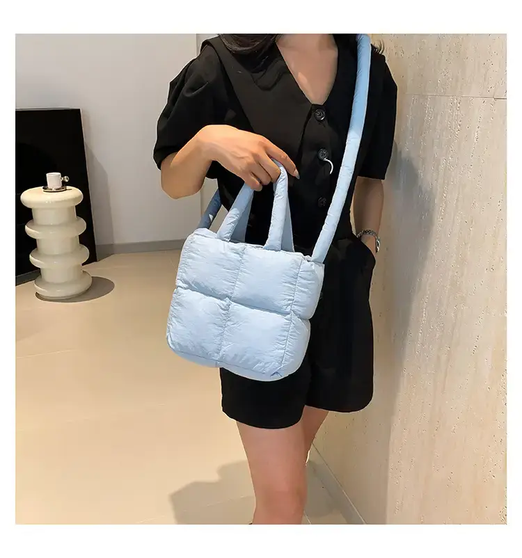 Korean Style Square Cotton Filled Crossbody Bag for Women — feature 27