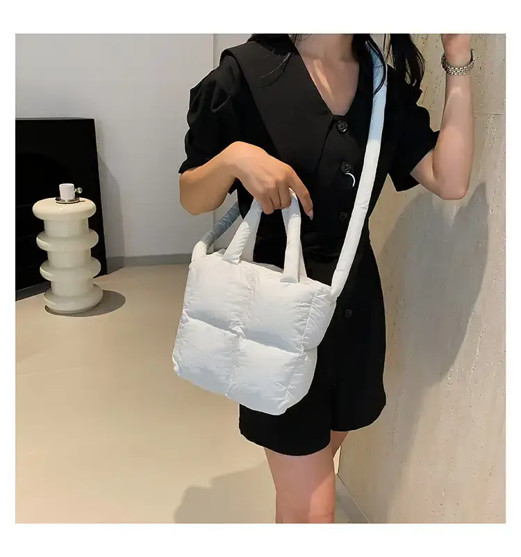 Korean Style Square Cotton Filled Crossbody Bag for Women — feature 30