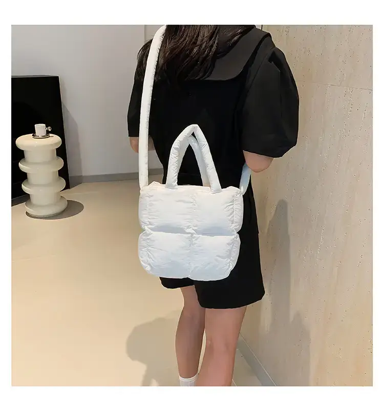 Korean Style Square Cotton Filled Crossbody Bag for Women — feature 31