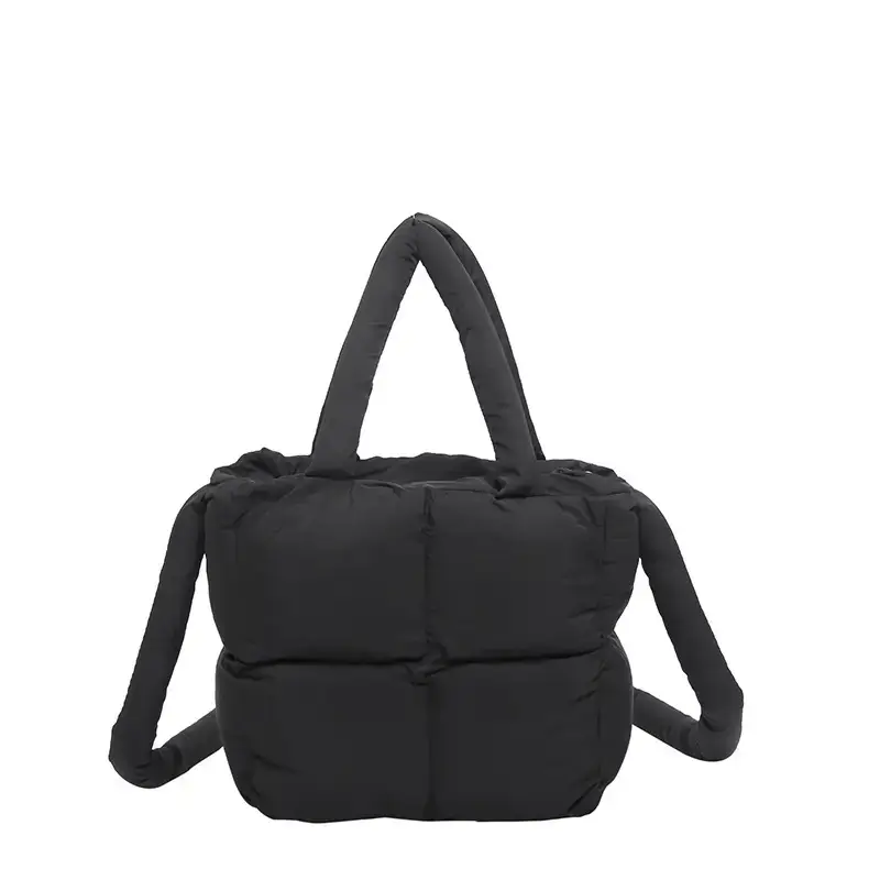 Korean Style Square Cotton Filled Crossbody Bag for Women