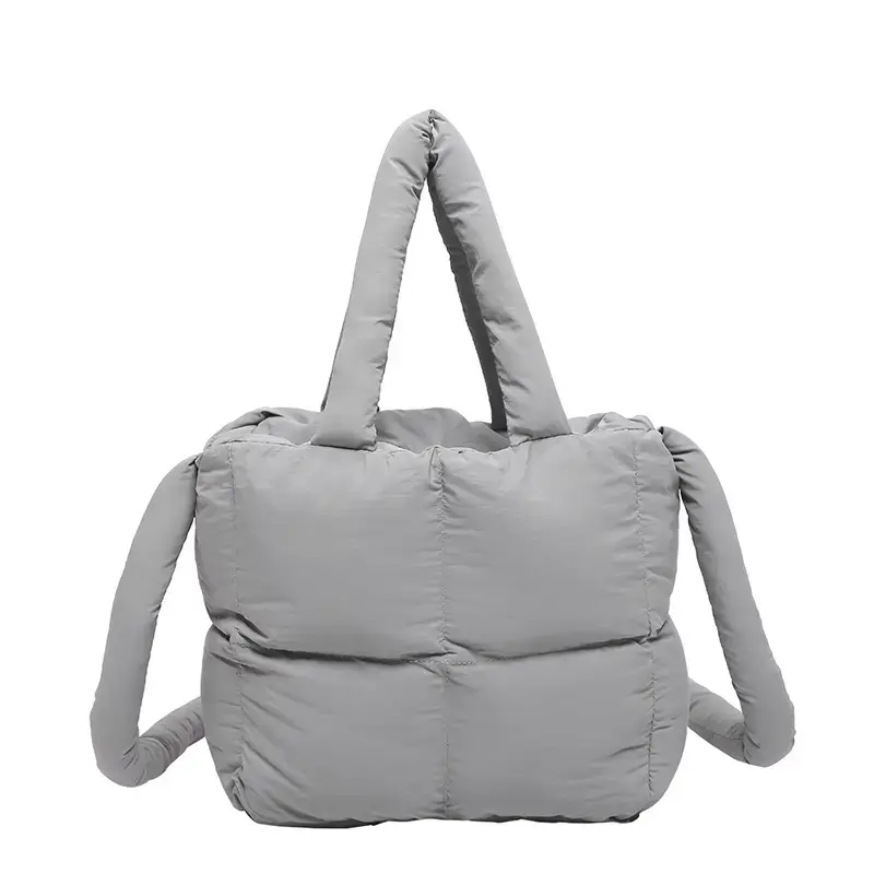 Korean Style Square Cotton Filled Crossbody Bag for Women