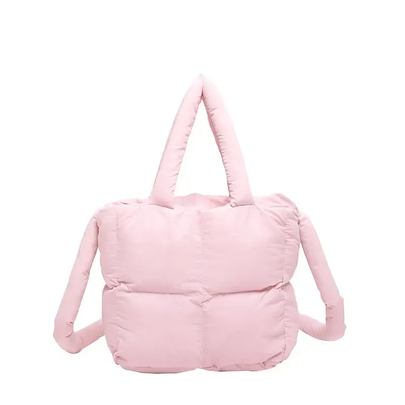 Korean Style Square Cotton Filled Crossbody Bag for Women