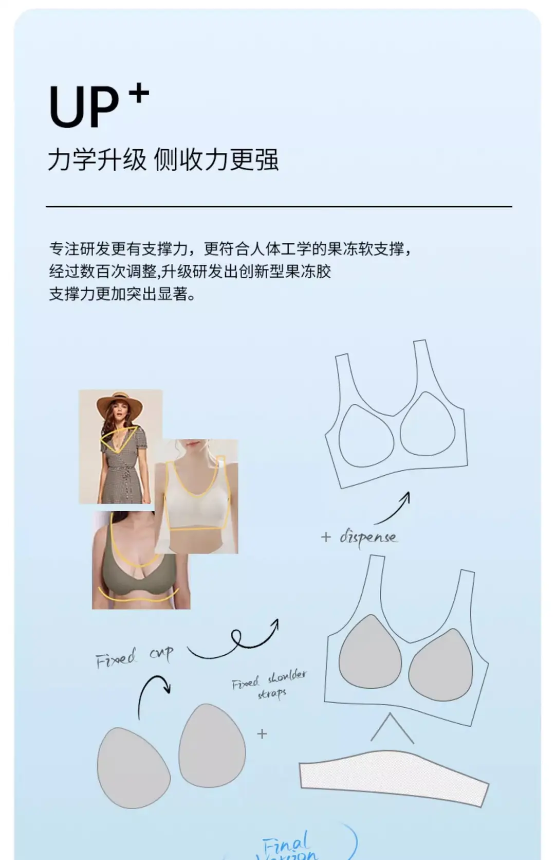 Summer Ultra-Thin Seamless Push-Up Vest-Style Intimates for Women with Fixed Cups to Hold Secondary Breasts and Prevent Sagging Breathable Bra — feature 10