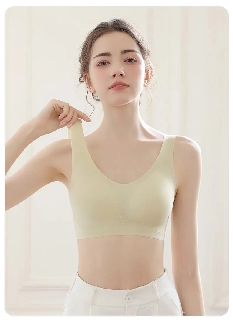 Summer Ultra-Thin Seamless Push-Up Vest-Style Intimates for Women with Fixed Cups to Hold Secondary Breasts and Prevent Sagging Breathable Bra — feature 33