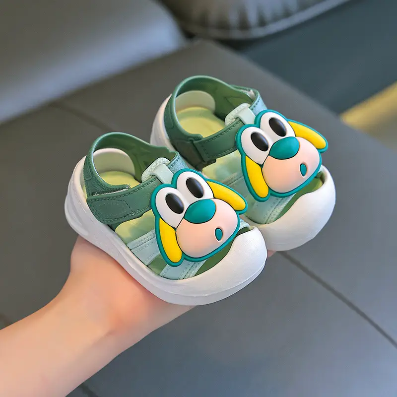 Cartoon Baby Walking Shoes Pink White Non-Slip