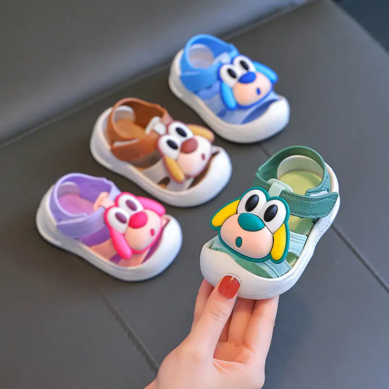 Cartoon Baby Walking Shoes Pink White Non-Slip