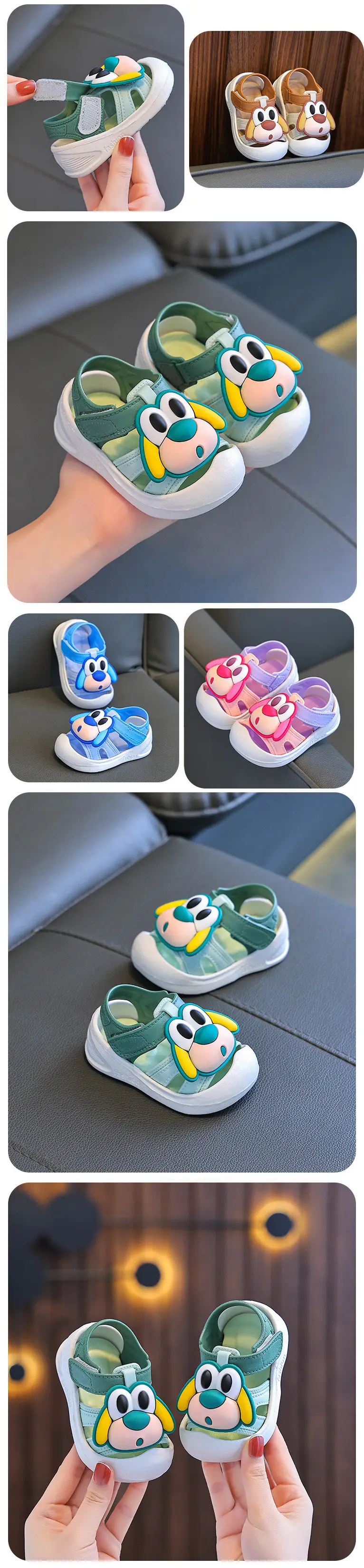 Cartoon Baby Walking Shoes Pink White Non-Slip — feature 2