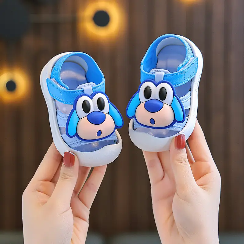 Cartoon Baby Walking Shoes Pink White Non-Slip