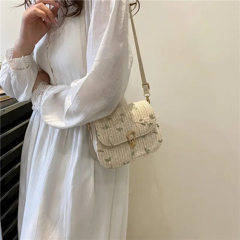 Woven Lace Straw Crossbody Bag for Women 2024 - Image 4