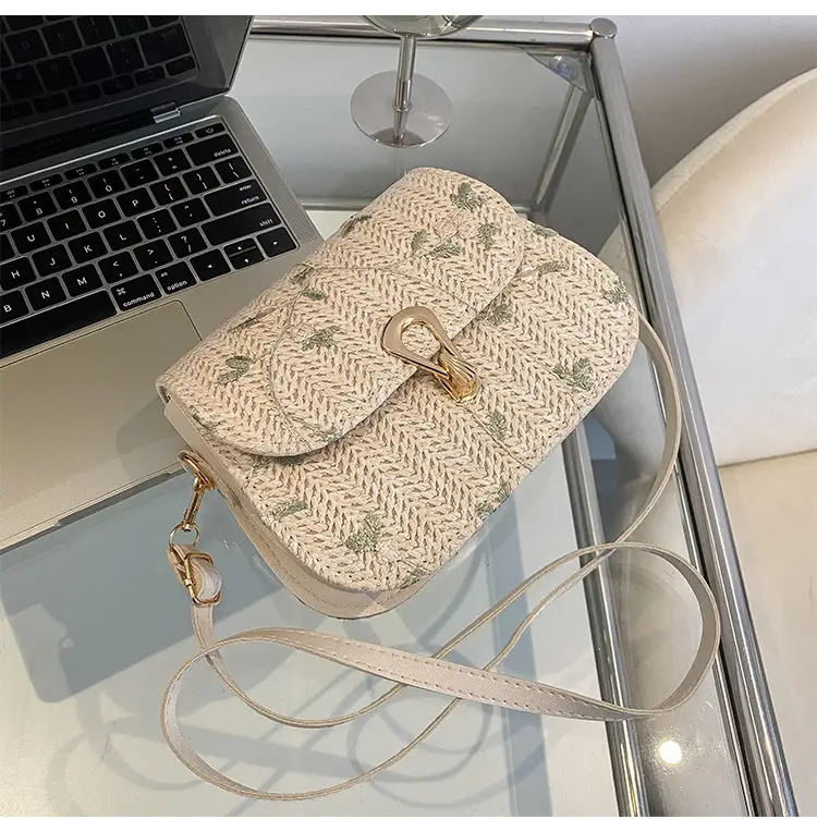 Woven Lace Straw Crossbody Bag for Women 2024 - Image 2