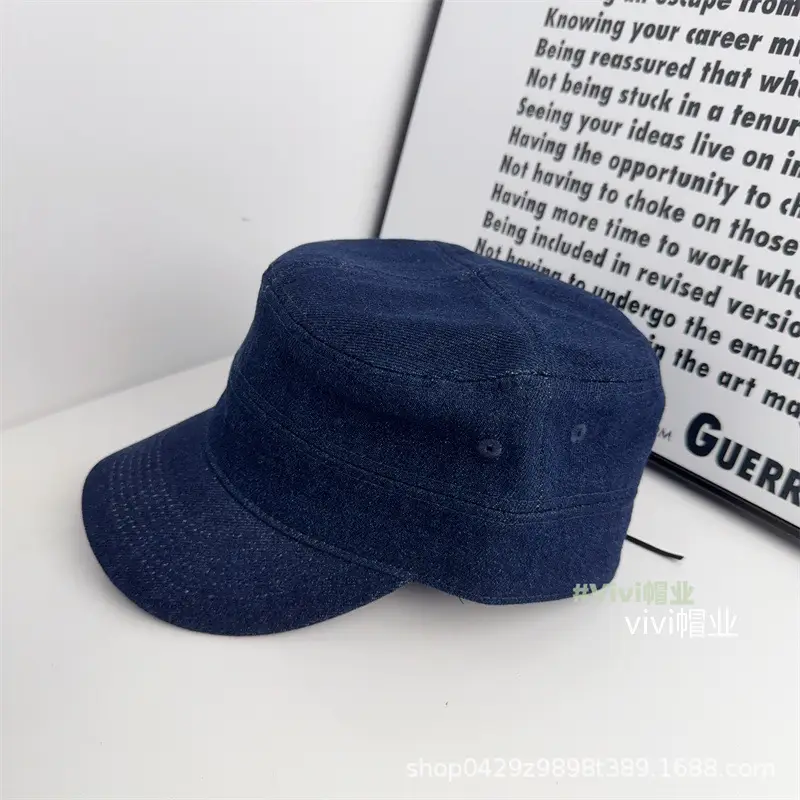 Japanese Denim Duckbill Cap Women Blue Grey — feature 5