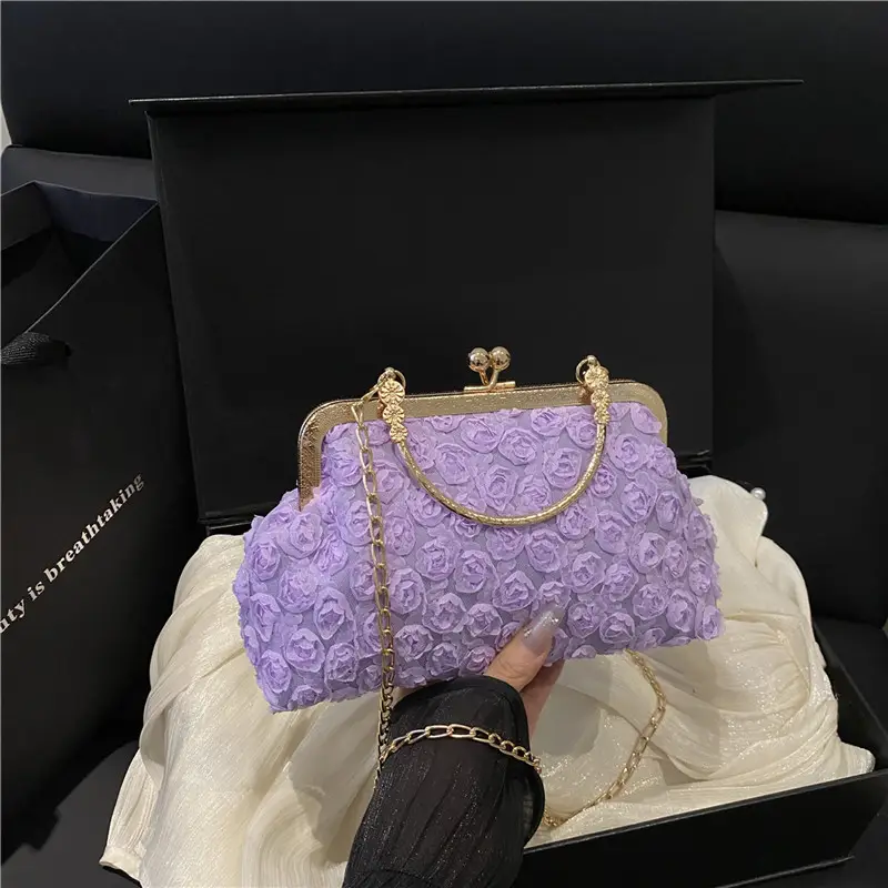 Pink Pearl Embroidered Shoulder Bag for Women - Image 8