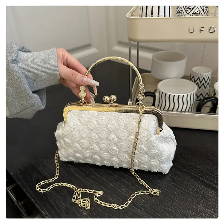 Pink Pearl Embroidered Shoulder Bag for Women — feature 11