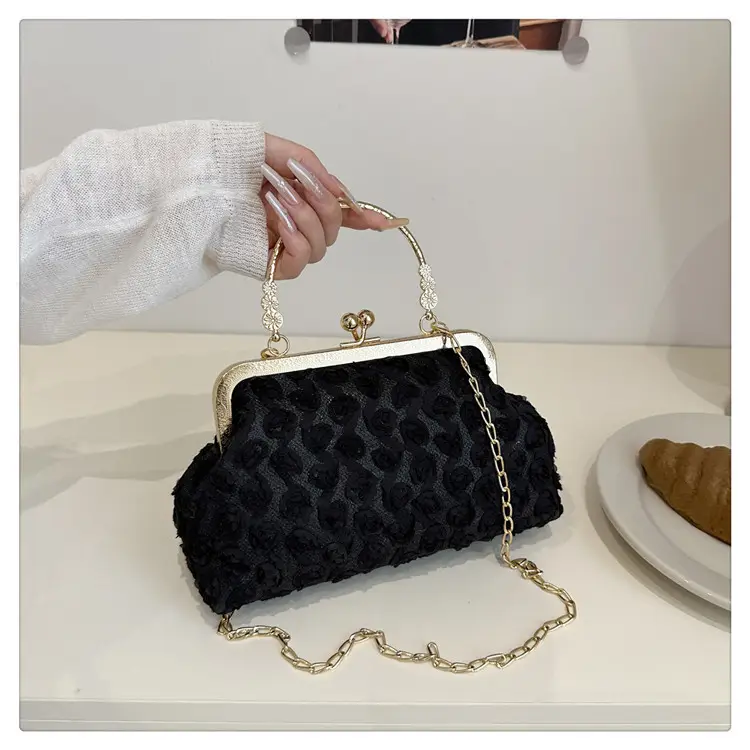 Pink Pearl Embroidered Shoulder Bag for Women — feature 20