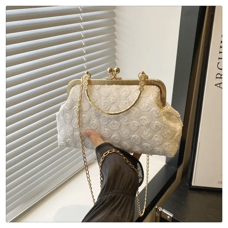 Pink Pearl Embroidered Shoulder Bag for Women — feature 25