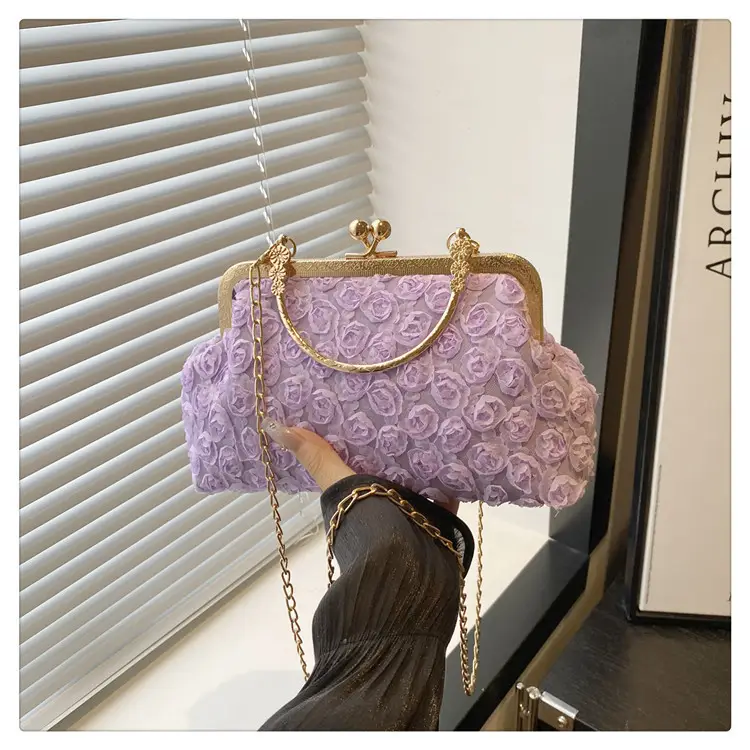 Pink Pearl Embroidered Shoulder Bag for Women — feature 26