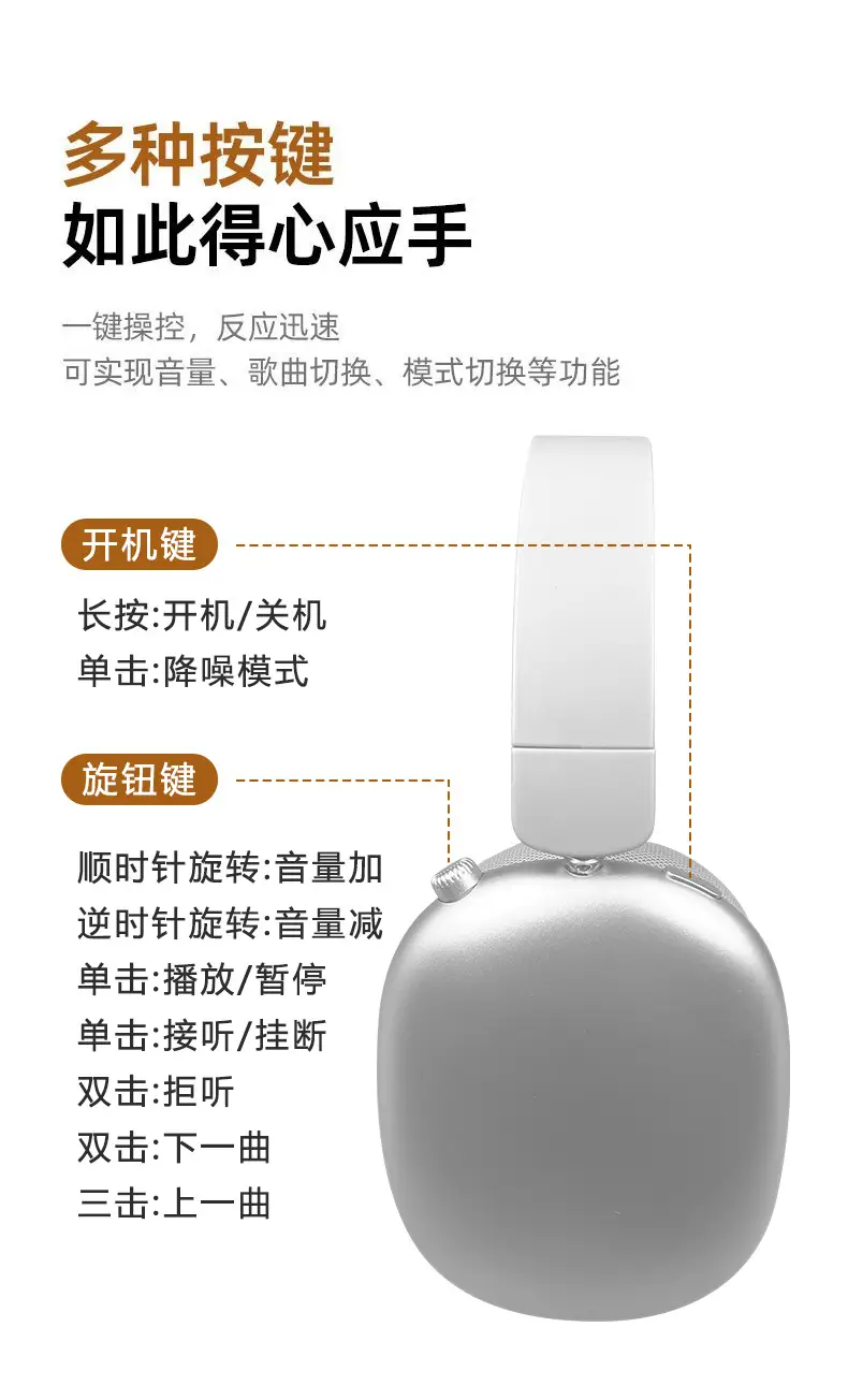 New Vje35 Bluetooth Headset with Noise Cancellation & Foldable Design — feature 15