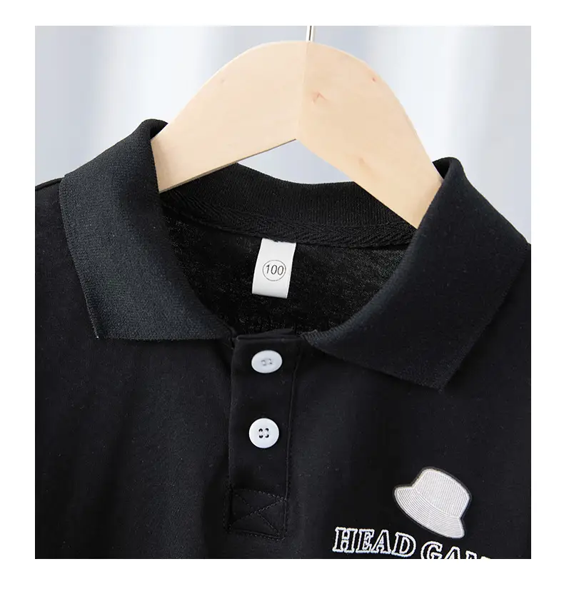 Kids White Polo Shirt Boys 2025 Summer Loose Fit — feature 12