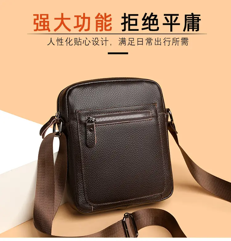 Korean Style Black Crossbody Bag for Men — feature 2