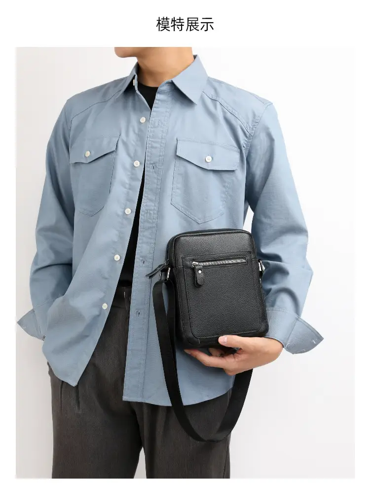 Korean Style Black Crossbody Bag for Men — feature 20