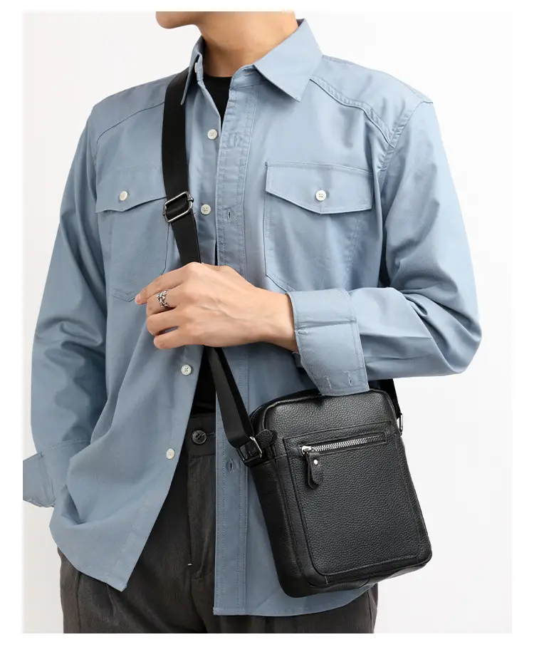 Korean Style Black Crossbody Bag for Men — feature 23