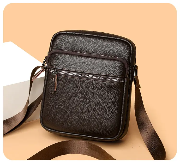 Black Genuine Leather Crossbody Bag for Men — feature 13