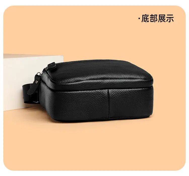Black Genuine Leather Crossbody Bag for Men — feature 19