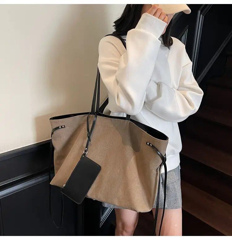 Retro Normcore Tote Bag Women Summer Casual Large Capacity — feature 10