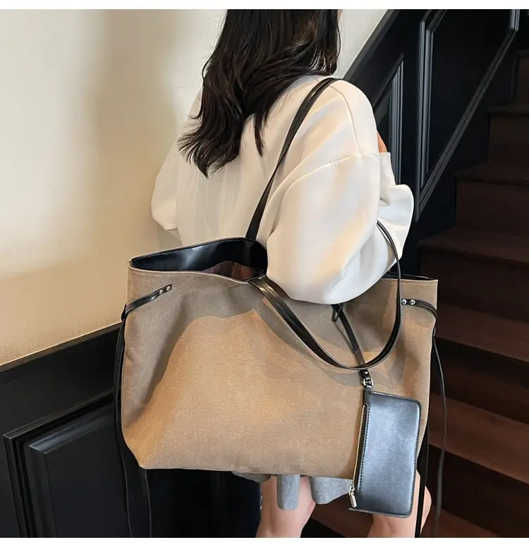 Retro Normcore Tote Bag Women Summer Casual Large Capacity — feature 14